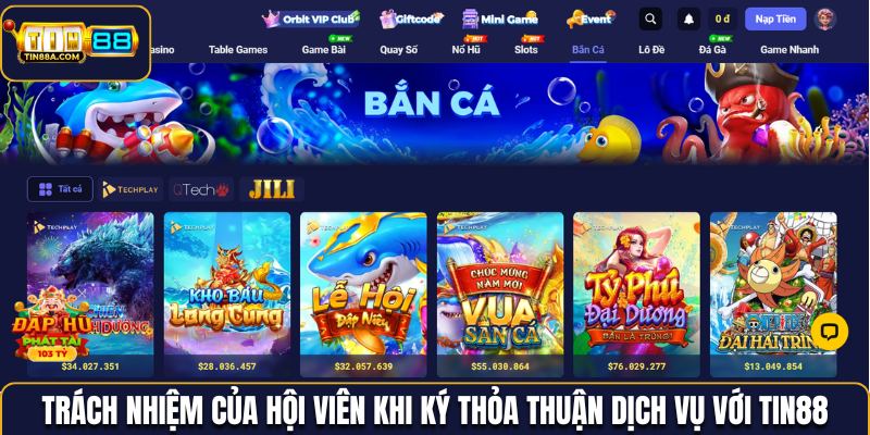 Trách nhiệm của hội viên khi ký thỏa thuận dịch vụ Tin88