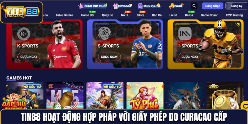 Nhà cái giới thiệu Tin88 hoạt động hợp pháp với giấy phép do Curacao cấp