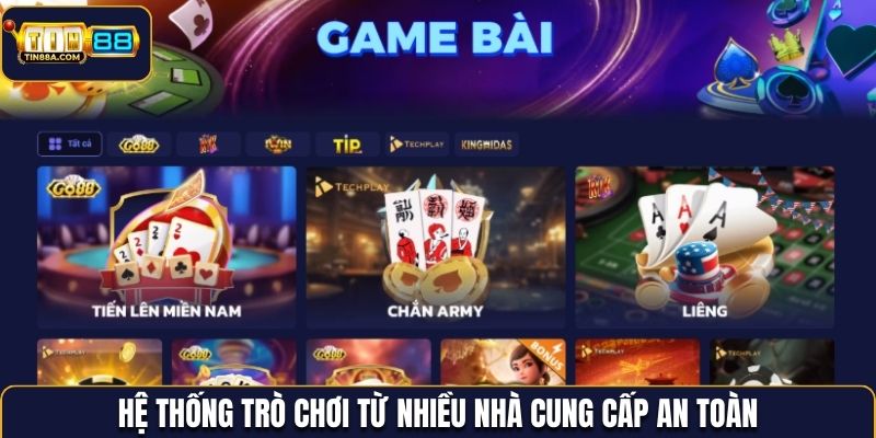 Hệ thống trò chơi từ nhiều nhà cung cấp an toàn