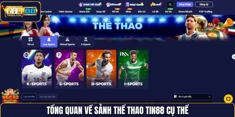 Tổng quan về sảnh thể thao Tin88 cụ thể